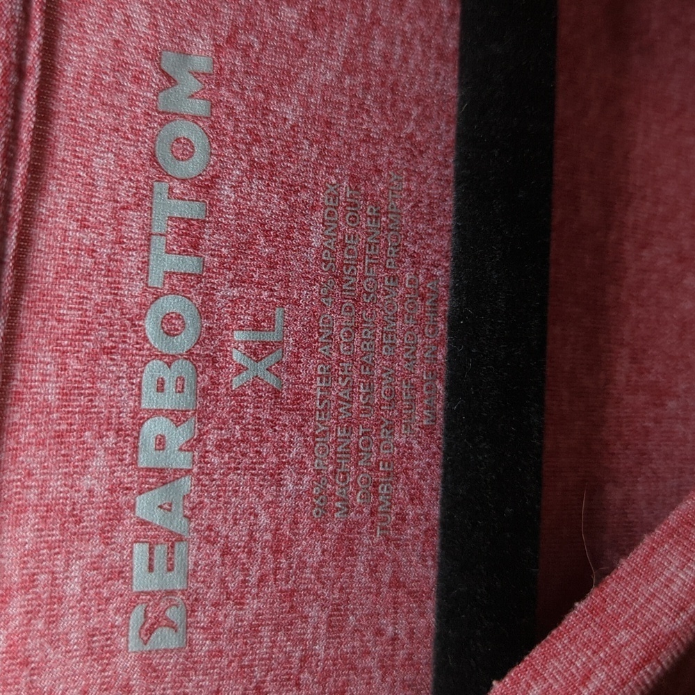 Bearbottom Short Sleeve Tech Tee in Brick Red Athletic Fit Moisture Wicking XL - Picture 2 of 3